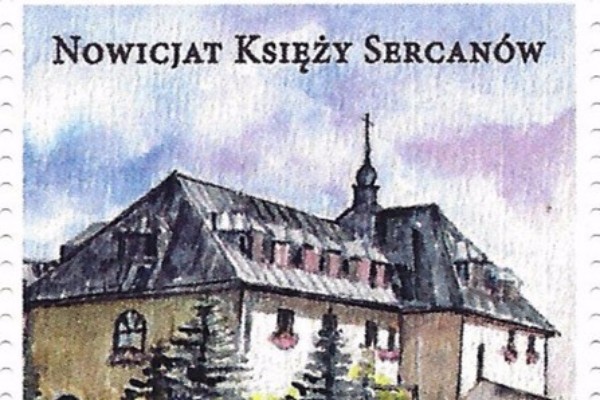 Nowicjat Księży Sercanów na znaczku pocztowym